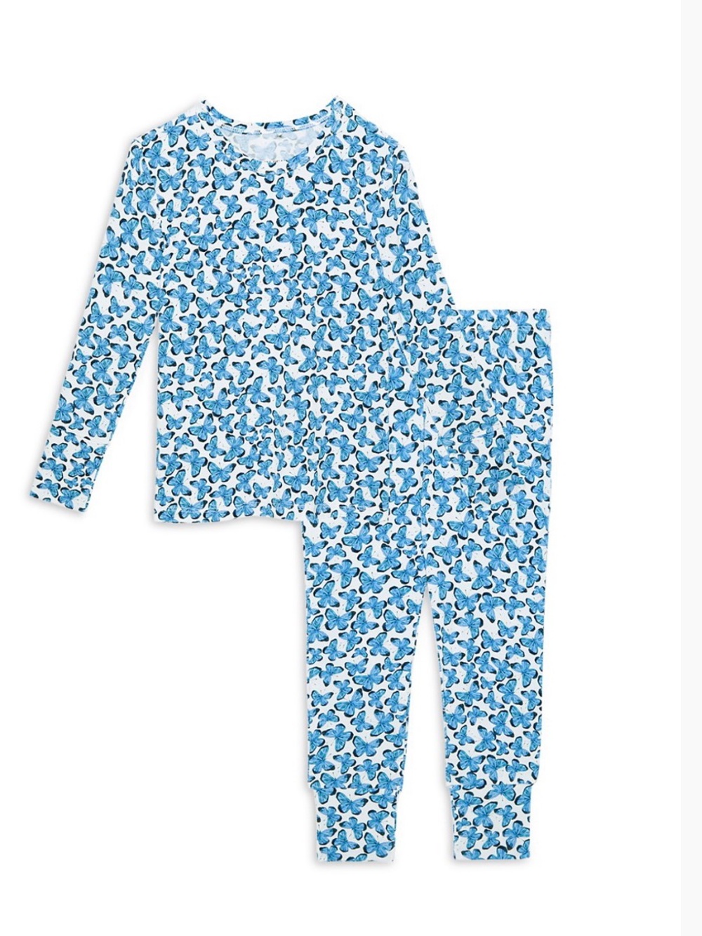 Posh Peanut blue and white butterfly pajamas size 12-18 months